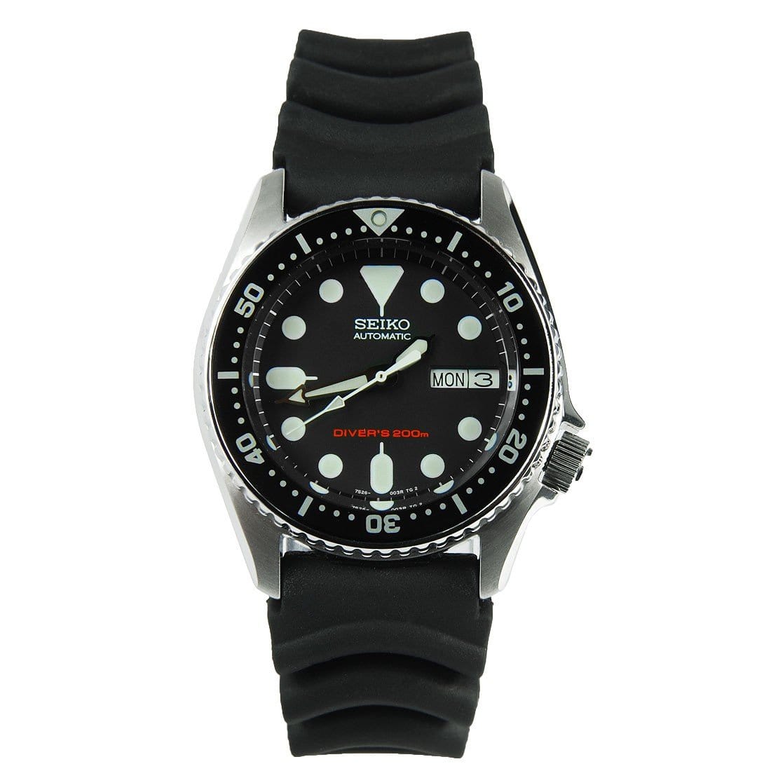 Seiko Automatic Rubber Watch with Additional Band SKX013K1 SKX013