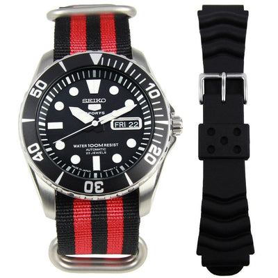 Seiko 5 Sports Automatic Watch SNZF17J SNZF17J2 with Addt'l Band