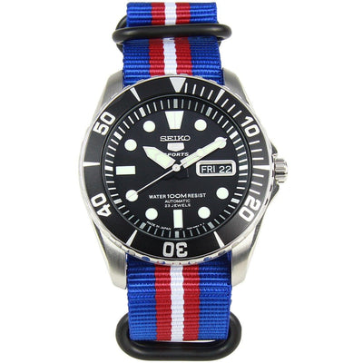 Seiko 5 Sports Automatic Divers Watch SNZF17J SNZF17J2 with Extra Strap