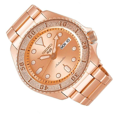 Seiko 5 Sports SRPE72K1 SRPE72K SRPE72 Rose Gold Dial Stainless Steel Watch