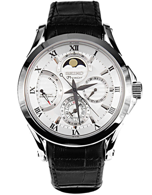 Load image into Gallery viewer, Seiko Premier Moon Phase Kinetic Mens Watch SRX003P1 SRX003
