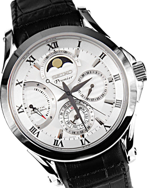 Load image into Gallery viewer, Seiko Premier Moon Phase Kinetic Mens Watch SRX003P1 SRX003
