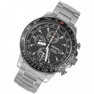 Seiko Solar Chronograph Pilot Watch SSC009P1 SSC009