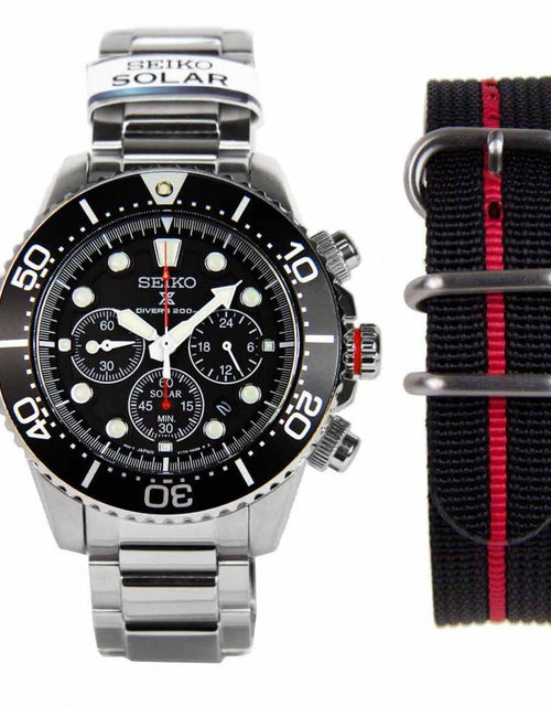 Load image into Gallery viewer, Seiko Solar Prospex Watch SSC015P1 SSC015 with Extra Strap
