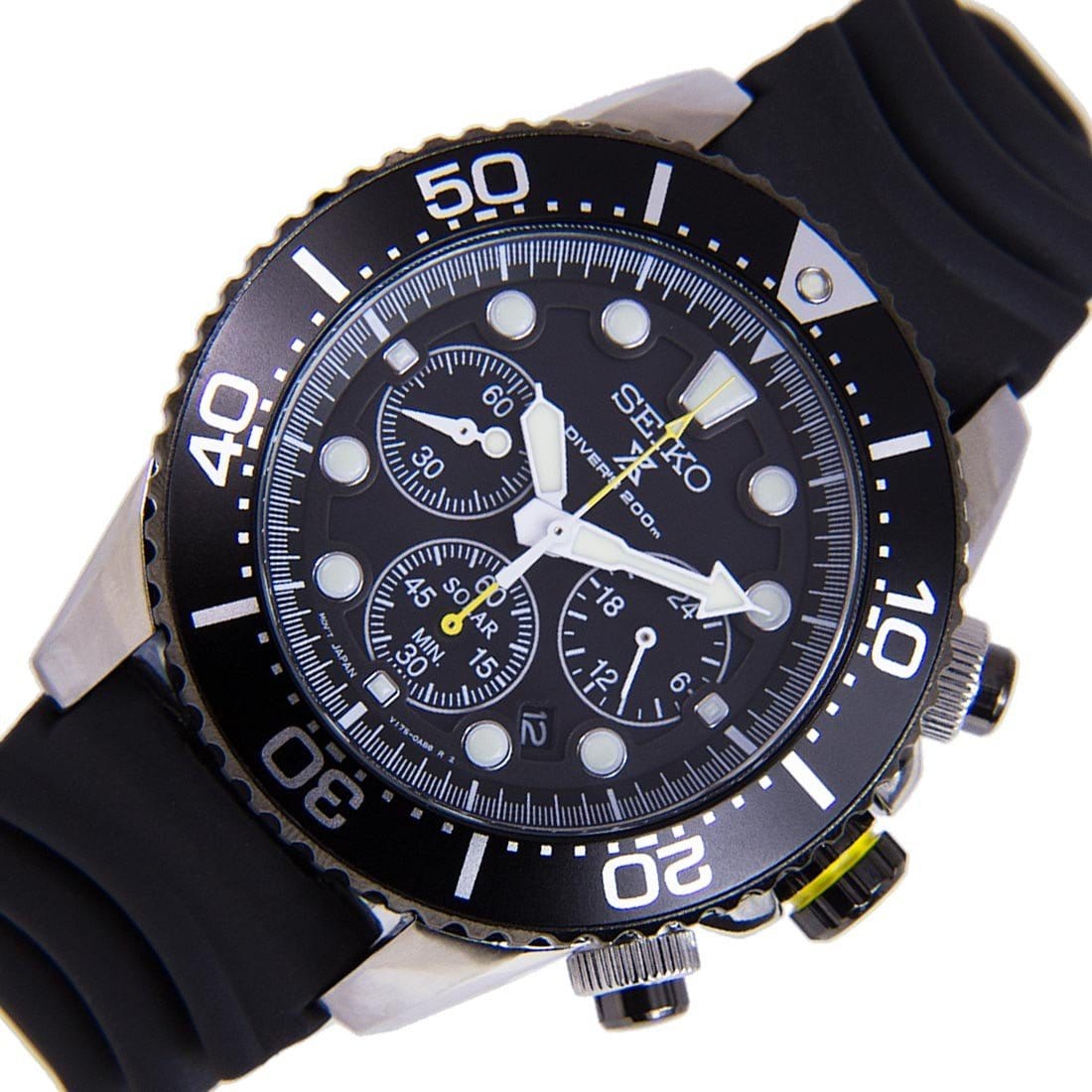 Seiko Solar Divers 200m Watch SSC021 SSC021P1 with Addt'l Strap