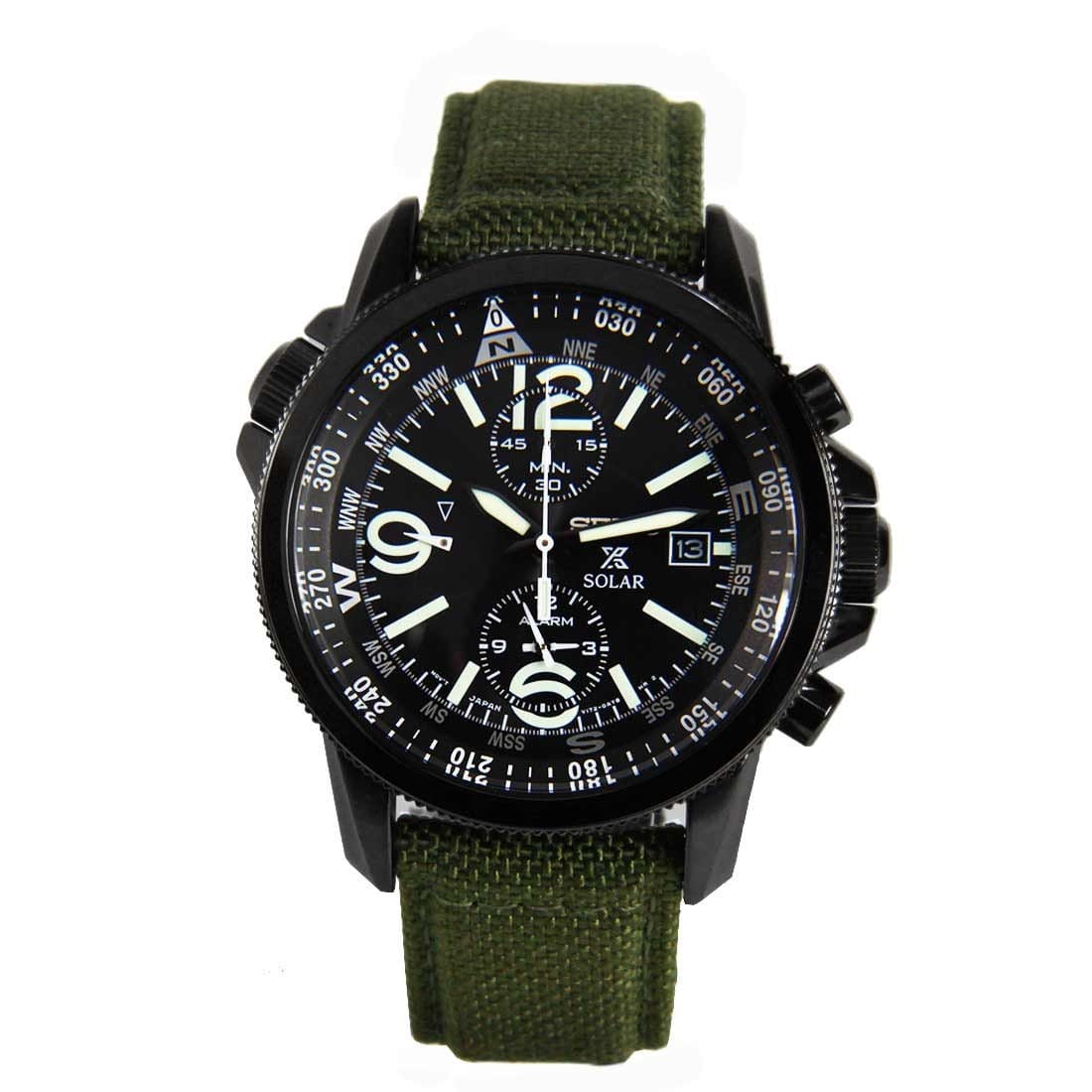 Seiko Solar Prospex Green Military Watch SSC295 SSC295P1
