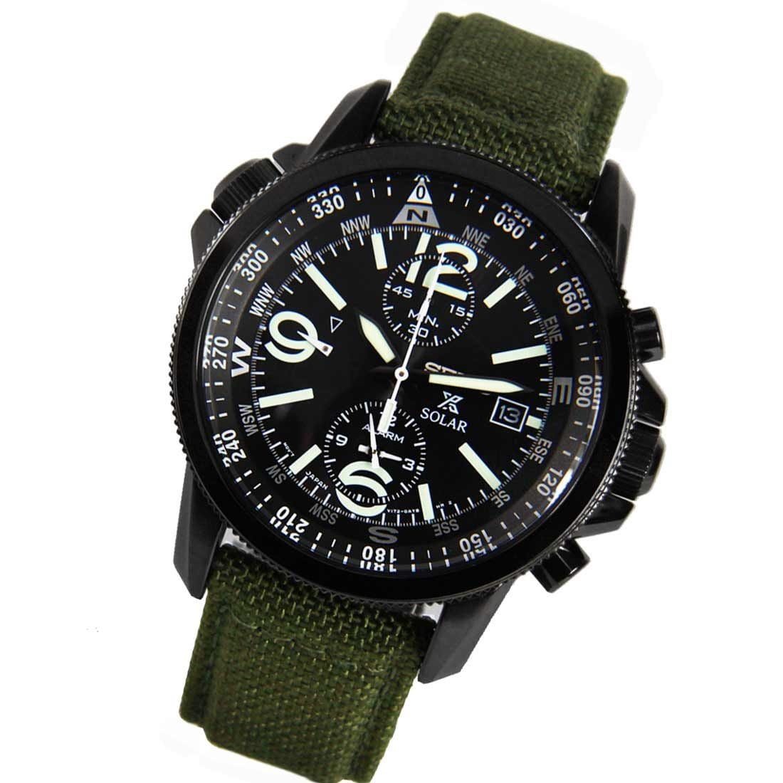 Seiko Solar Prospex Green Military Watch SSC295 SSC295P1