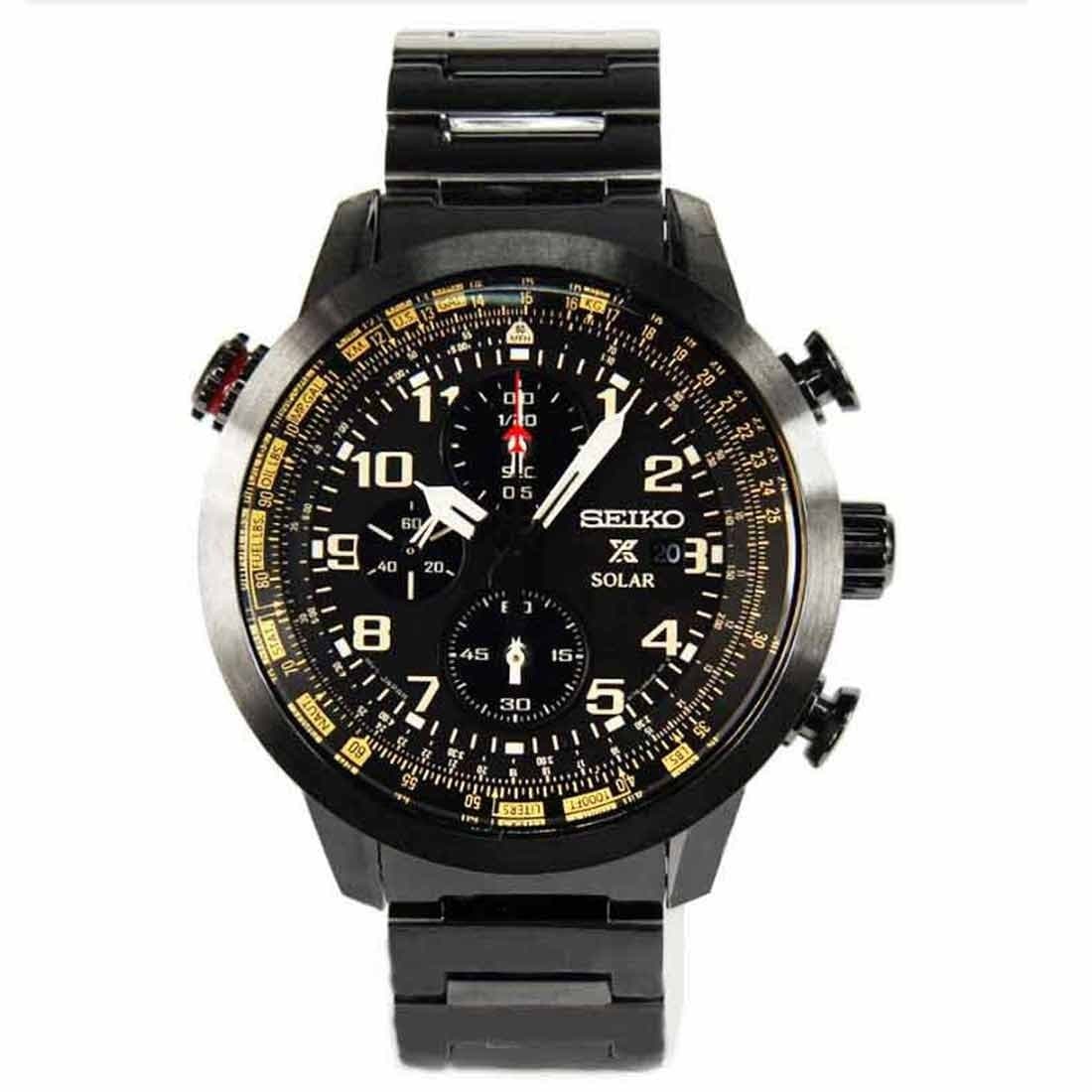 Seiko Solar Prospex Black Stainless Watch SSC419 SSC419P1