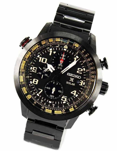 Load image into Gallery viewer, Seiko Solar Prospex Black Stainless Watch SSC419 SSC419P1
