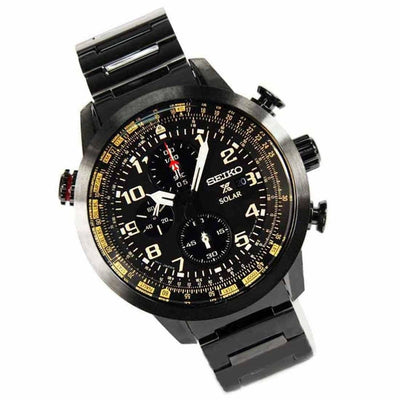 Seiko Solar Prospex Black Stainless Watch SSC419 SSC419P1