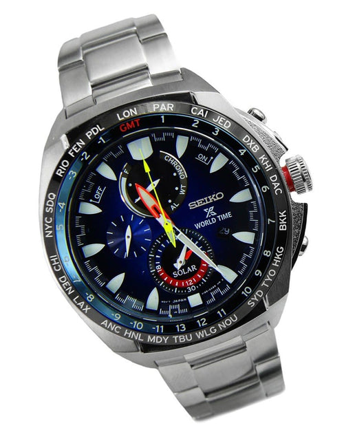 Load image into Gallery viewer, SSC549P1 SSC549 Seiko Prospex Solar 100M World Time Mens Sports Watch
