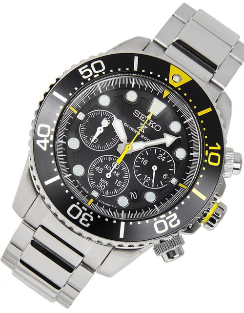 Load image into Gallery viewer, Seiko Prospex Solar 200M Chronograph Mens Dive Watch SSC613P1 SSC613
