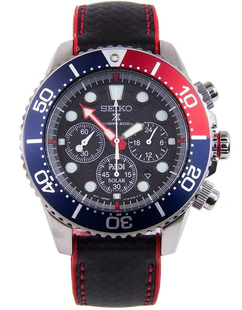Load image into Gallery viewer, Seiko Prospex PADI Solar Watch SSC663P1 SSC663 with Extra Leather Band
