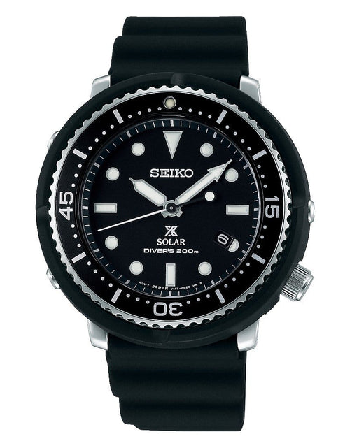 Load image into Gallery viewer, Seiko Prospex Solar 200M Black Dial Mens Divers Watch STBR007
