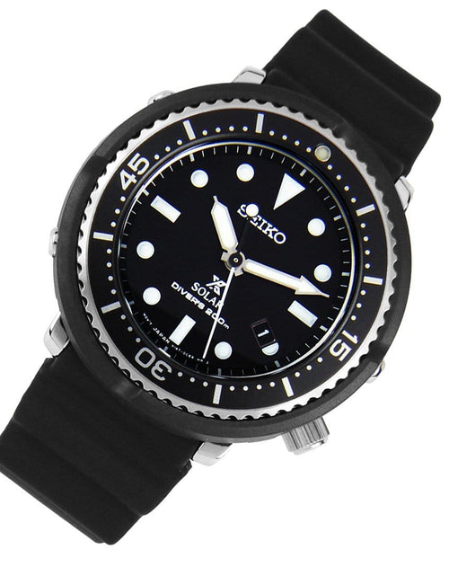 Load image into Gallery viewer, Seiko Prospex Solar 200M Black Dial Mens Divers Watch STBR007
