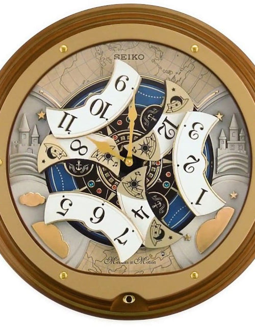 Load image into Gallery viewer, QXM381B QXM381-B Seiko Melodies in Motion Musical Round Wall Clock
