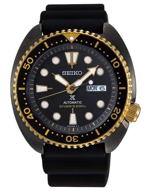 Load image into Gallery viewer, SRPD46K1 SRPD46 Seiko Prospex Turtle Automatic Black Gold Divers Watch
