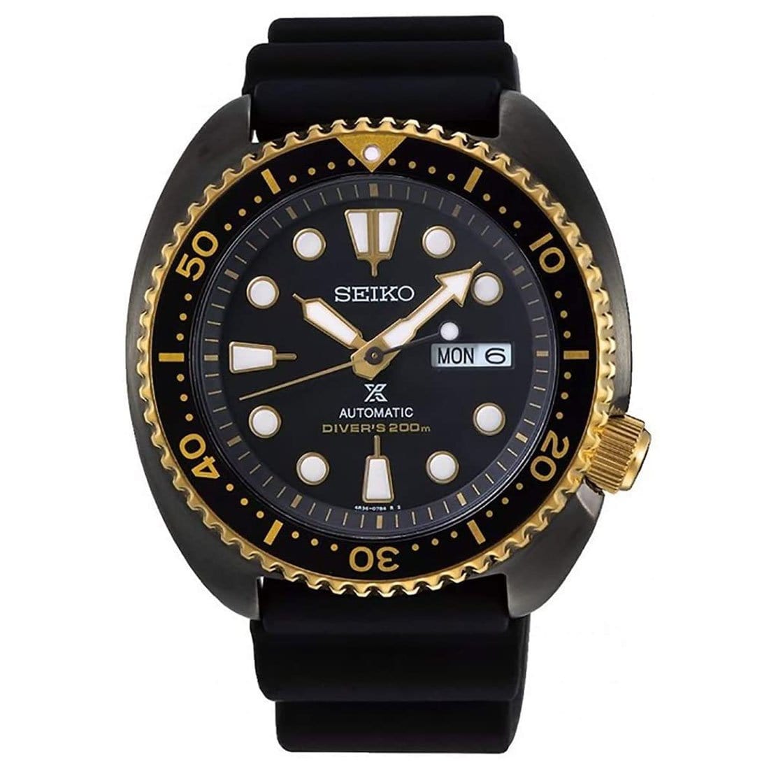 SRPD46K1 SRPD46 Seiko Prospex Turtle Automatic Black Gold Divers Watch