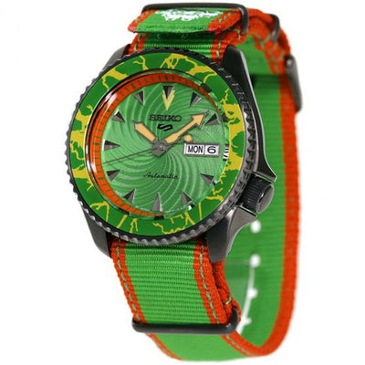 Seiko 5 Sports JDM Blanka Street Fighter V Green Limited Edition Watch SBSA083