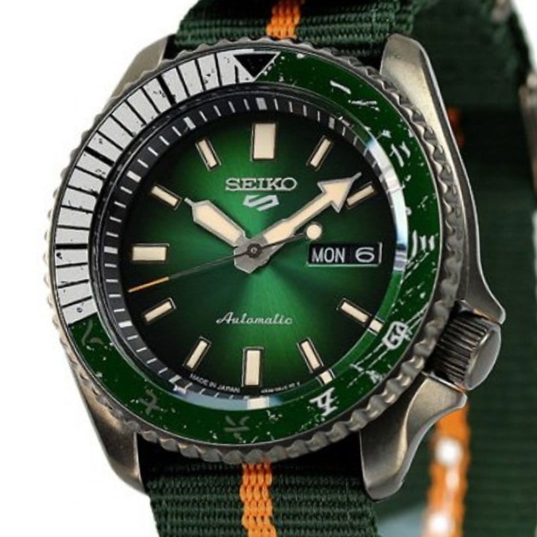 Seiko 5 Sports SRPF73K1 SRPF73K SRPF73 NARUTO ROCK LEE Limited Edition Automatic Watch