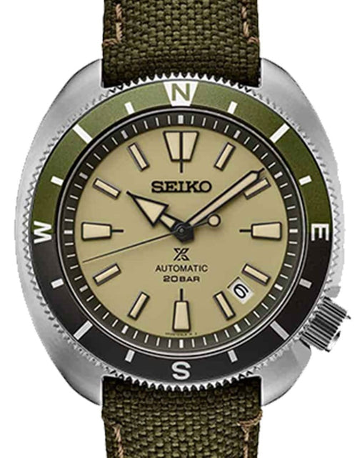 Load image into Gallery viewer, SRPG13K1 Seiko Prospex Land Rotating Compass Mens Nylon Strap Watch

