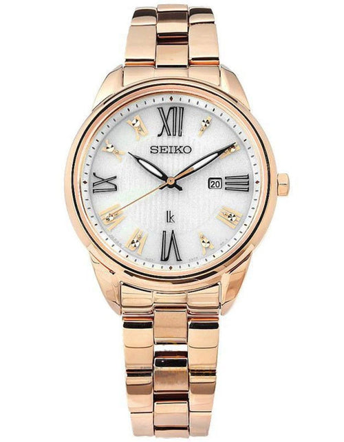 Load image into Gallery viewer, Seiko Lukia Solar Rose Gold Stainless Steel Watch SUT364J1 SUT364J SUT364
