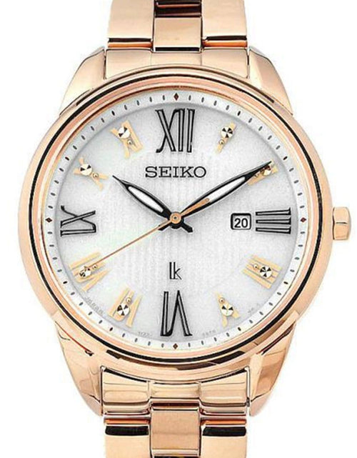 Load image into Gallery viewer, Seiko Lukia Solar Rose Gold Stainless Steel Watch SUT364J1 SUT364J SUT364
