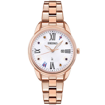 Seiko Lukia Solar Rose Gold Stainless Steel Watch SUT368J1 SUT368J SUT368