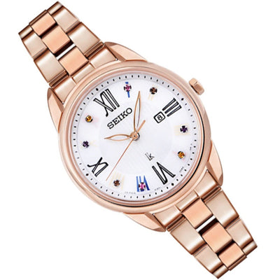 Seiko Lukia Solar Rose Gold Stainless Steel Watch SUT368J1 SUT368J SUT368