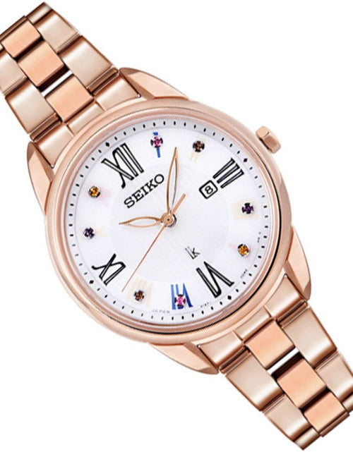 Load image into Gallery viewer, Seiko Lukia Solar Rose Gold Stainless Steel Watch SUT368J1 SUT368J SUT368
